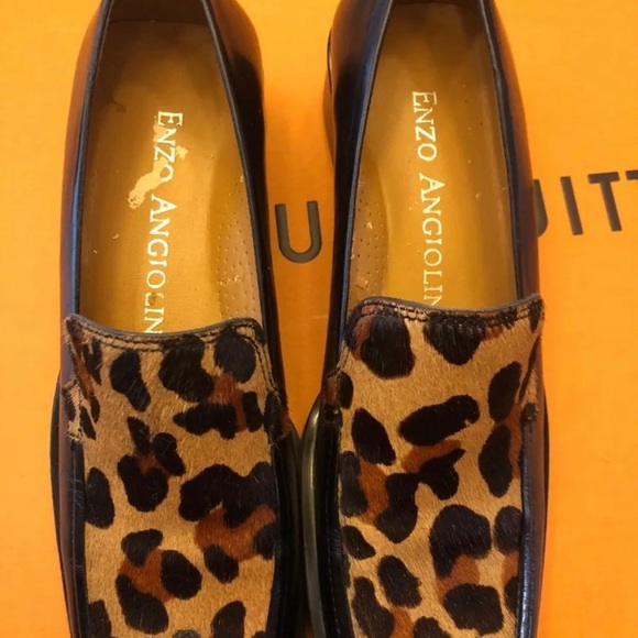 Enzo Angiolini Shoes - Enzo Angiolini Animal Print Loafers 5.5